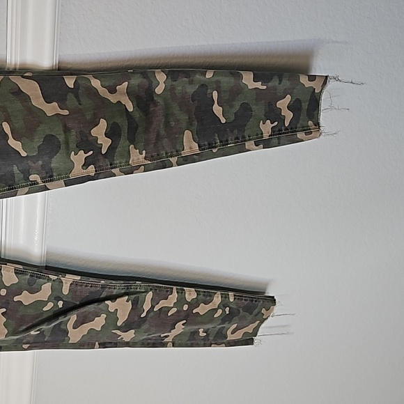 Hudson Los Angeles Barbara High Waist Skinny Ankle Jeans Camouflage 27 Raw Hem - Picture 8 of 11